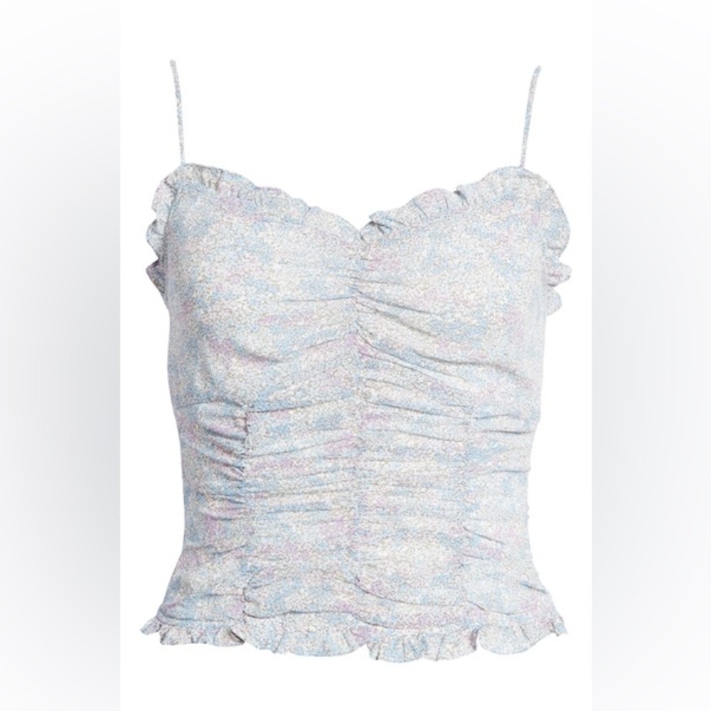 NWT Ruched Floral Camisole - Blue Multi Ditsy